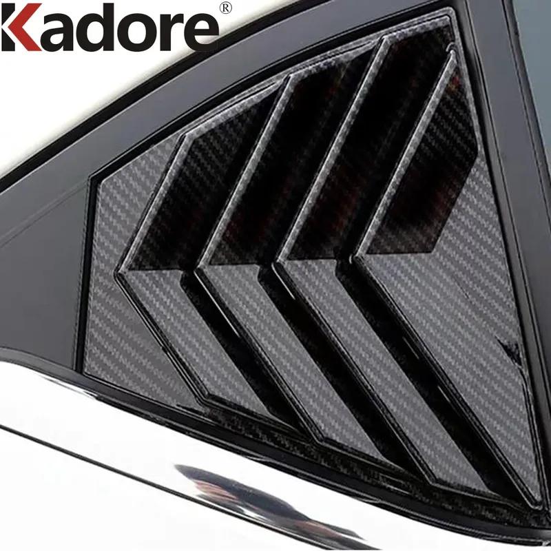 Rear Window Louver Shutter Cover Trim For Nissan Sentra Bluebird Sylphy 2024 Carbon Fiber Car Accessories