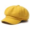 Woolen Fabric Baker Cap Solid Color Beret Hat Fashion Octagonal Cap  Autumn Winter