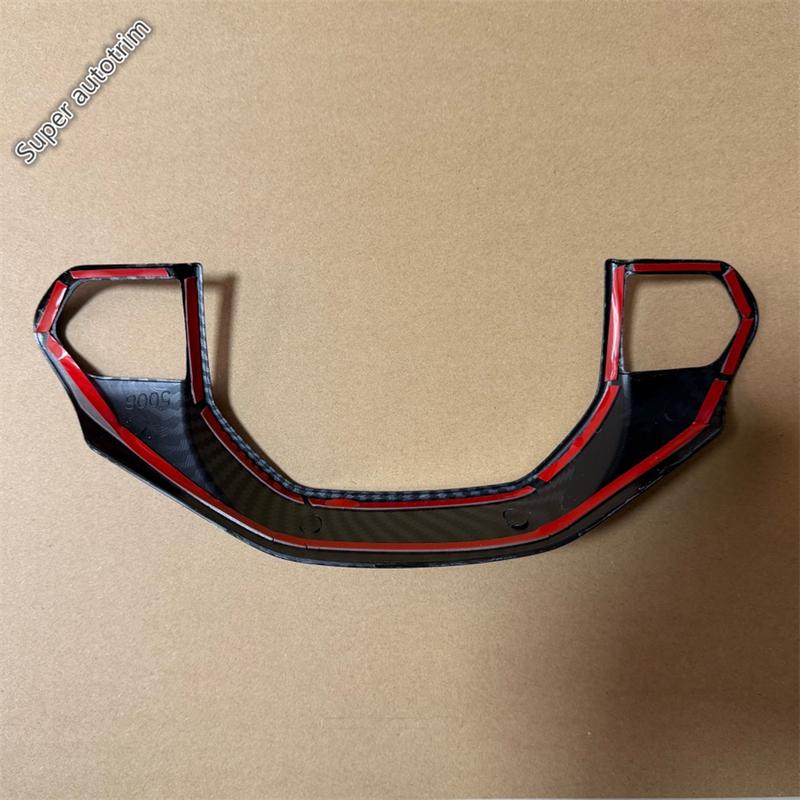Panneau de Cadre de Volant de Voiture Couvercle de Garniture de Décoration Pour Peugeot 208 2008 3008 5008 ABS Style Fibre de Carbone Accessoires Intérieurs