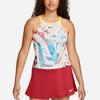 Nike Court Dri-FIT Slam Pattern Print Crew Neck Tank Top Women Tops White DX5370-113