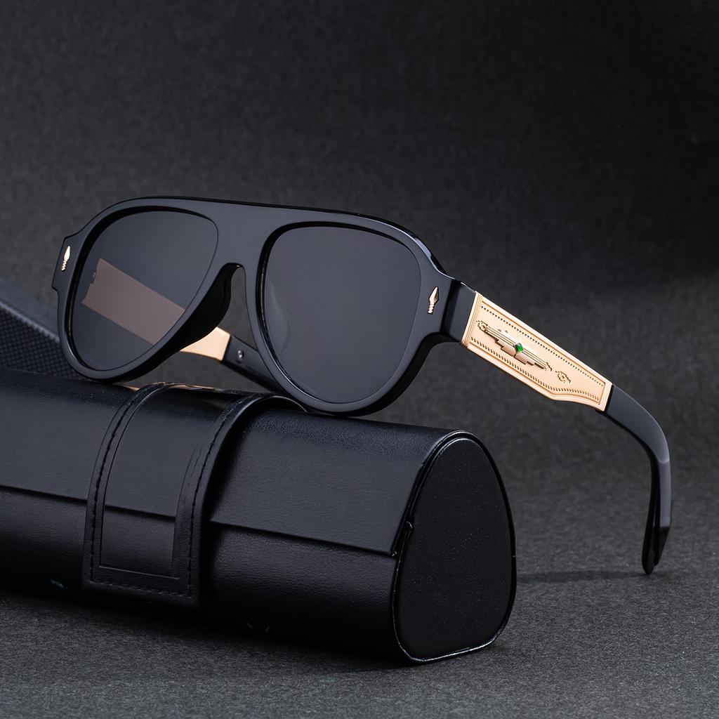 New European and American toad sunglasses men's personalized metal glasses legs trendy outdoor sunglasses men