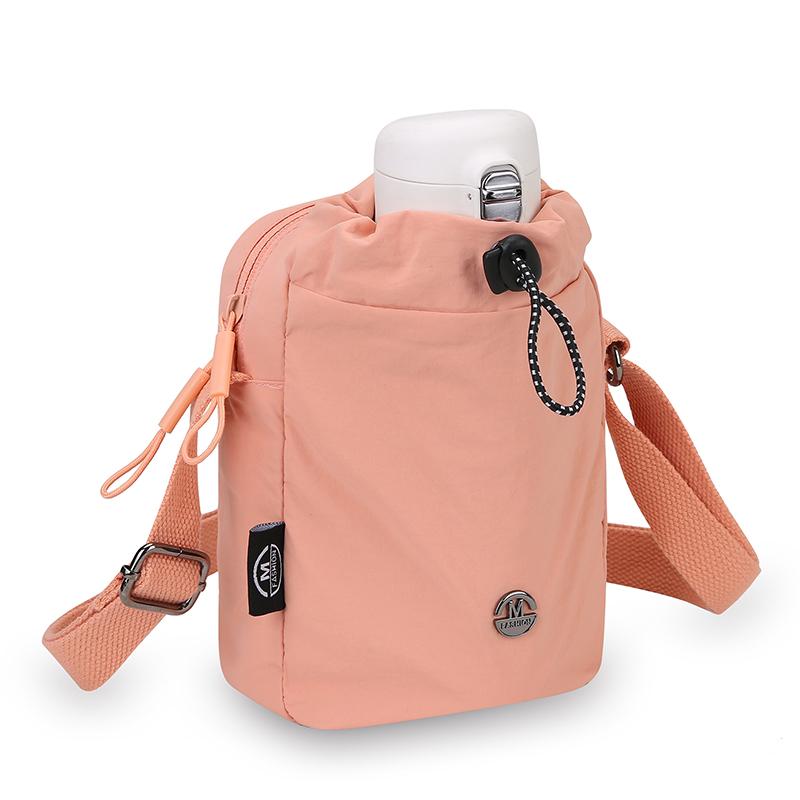 Multifunctional Mini Nylon Mobile Phone Bag Casual Zipper Crossbody Water Bottle Bag Ultra-light Korean Style