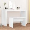 Toilet Stool - White - 70x35x45 Cm - Engineered Wood - Contemporary Design - 110 Kg Max