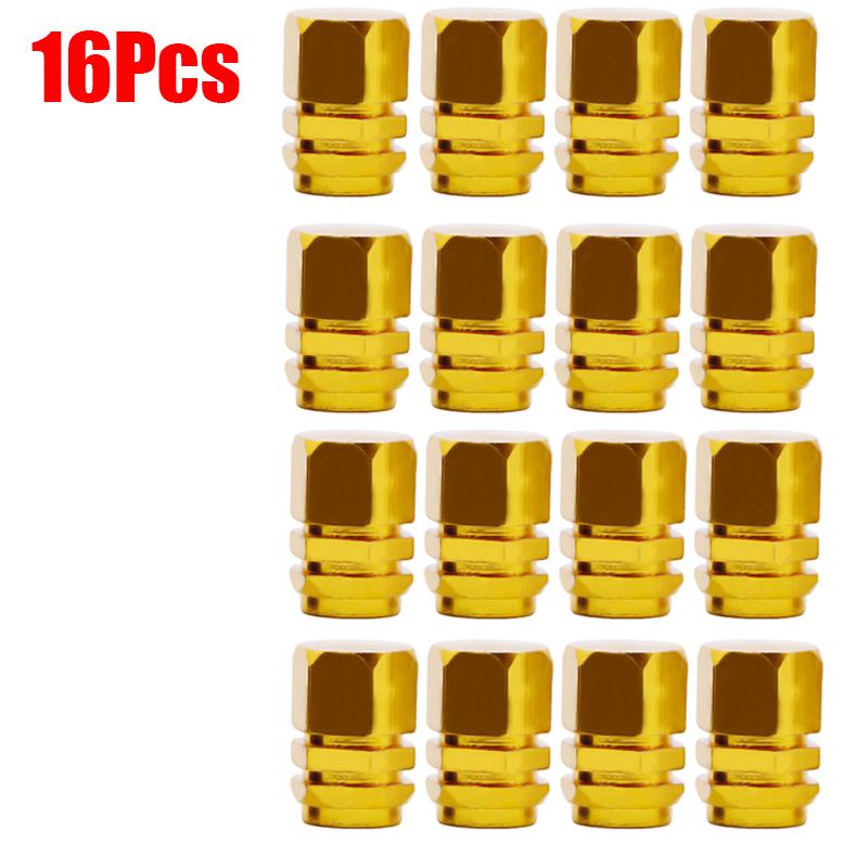 16Pcs Car Wheel Tire Valve Stems Caps Aluminum Tyre Rim Stem Covers Airdust Waterproof for BMW Auto Motorcycle Car Accessories