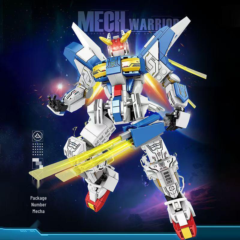 Compatible LEGO-Style Transforming Robot Mecha Gundam Warrior Building Blocks Toy for Boys