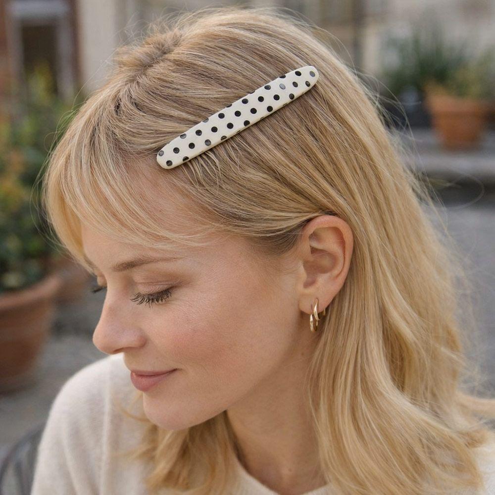 Polka Dot Comb Clip Non-Slip Bangs Hair Clip New Hair Side Combs  for Princess Hair Accessories