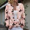 Damen Halloween Strick-Cardigan mit Knöpfen