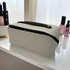 Zipper Pillow Makeup Pouch Detachable Travel Wash Bag Portable PU Leather Cosmetic Bag  Outdoor