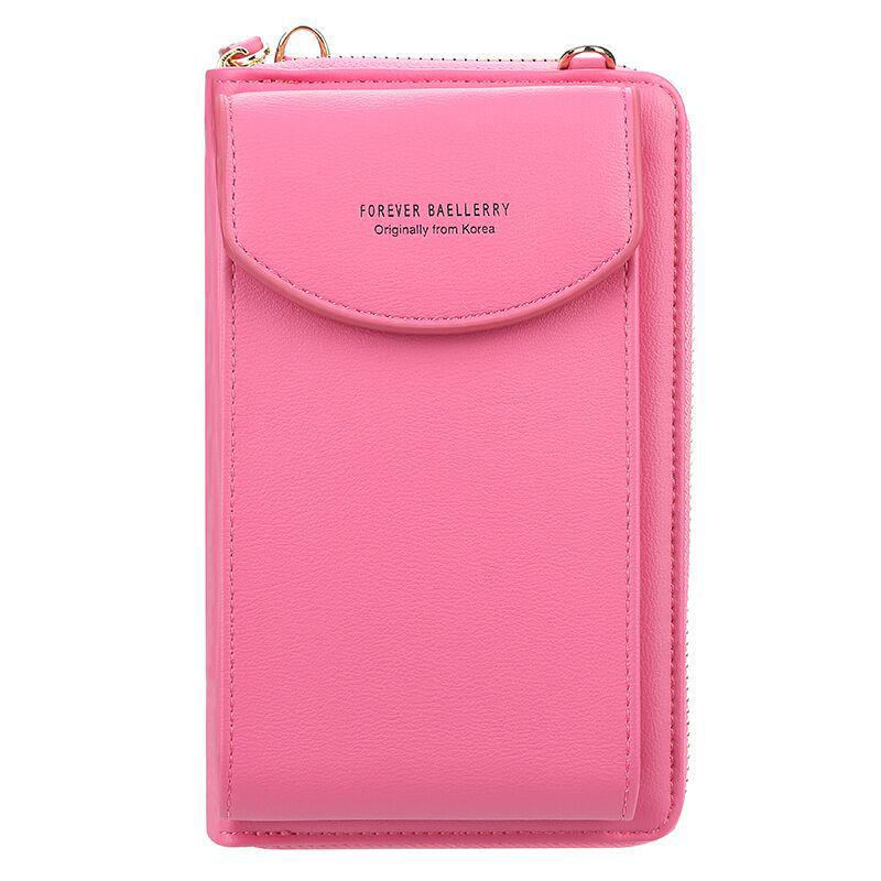 

Women s High-End Korean Style Long Crossbody Phone Wallet Bag розы красного