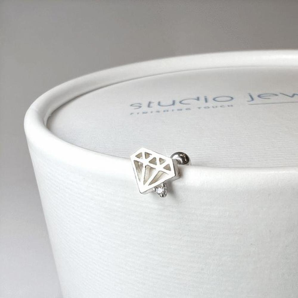 Silver 925 Line Diamond Piercing (S9668495)