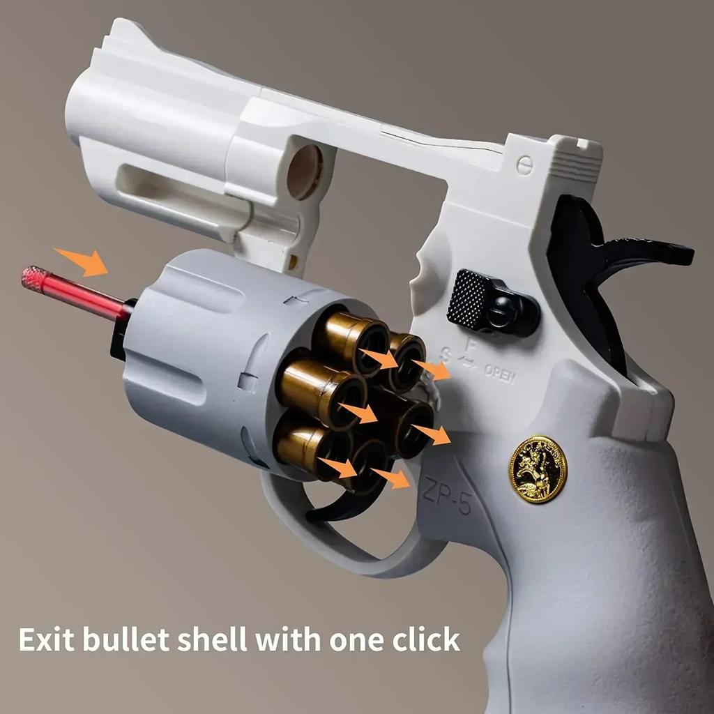 Continuous Firing ZP5 Rotating Launcher Soft Dart Blaster Toy Multiple Darts for Kids Adults Outdoor CS Style Battle Game