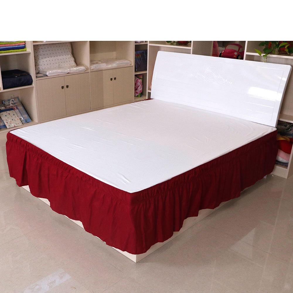 American Style Lace Bed Skirt Single Without Bed Surface King Twin Size Solid Color Elastic Band Bed Skirt  40cm Height Skirts