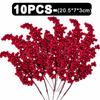 50-1PCS Artificial Red Berries Branches Christmas Simulation Flower Fruit Cherry DIY Wreath Xmas Tree New Year Party Decorations