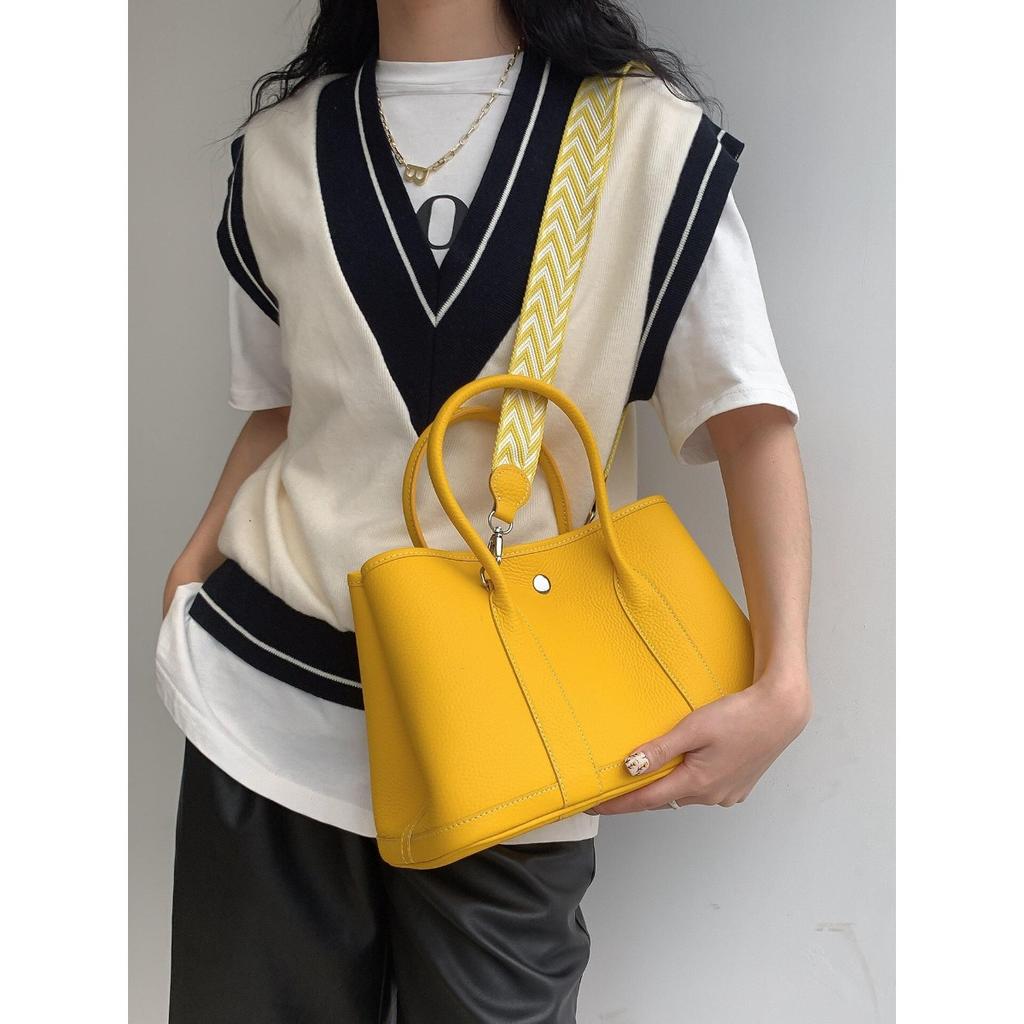 New Leather Garden Bag Fashion First Layer Cowhide Women's Bag Versatile Large Capacity Women's Handbag Pure Leather Tote Bag