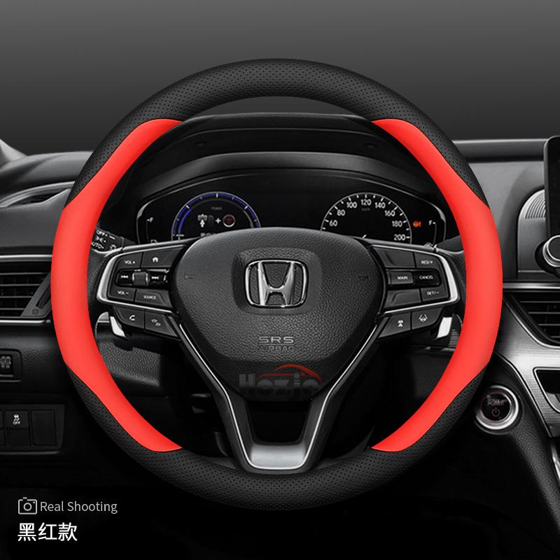 Leather Car Steering Wheel Cover for Honda CRV HRV Passport Civic Accord City Fit Pilot 2024 2025 2026 Accessories