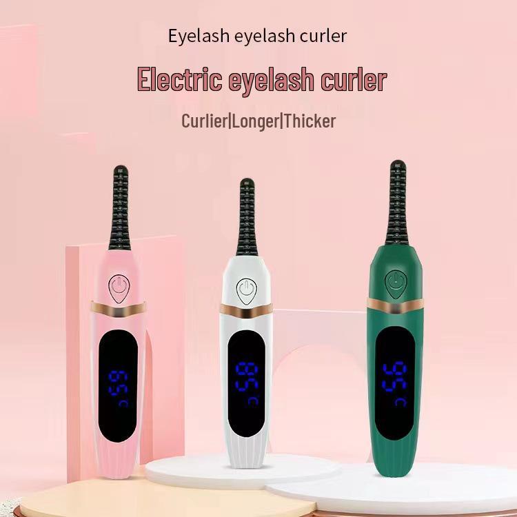 Rechargeable Digital Display Electric Eyelash Curler - Beauty Tool
