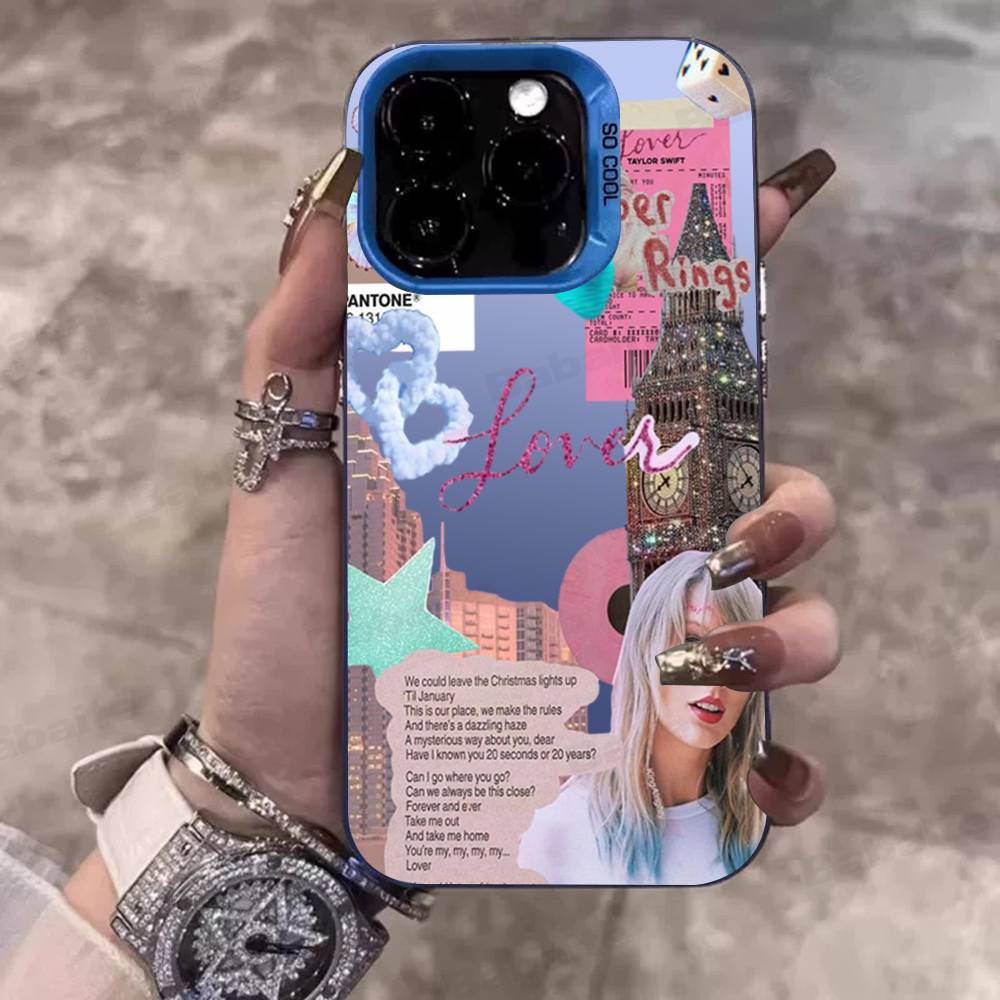 H-Hot Music Singer-Taylor Alison S-Swift Phone Case For iPhone 17 16 15 14 13 12 11 Pro Max Plus Pro Colorful Shell