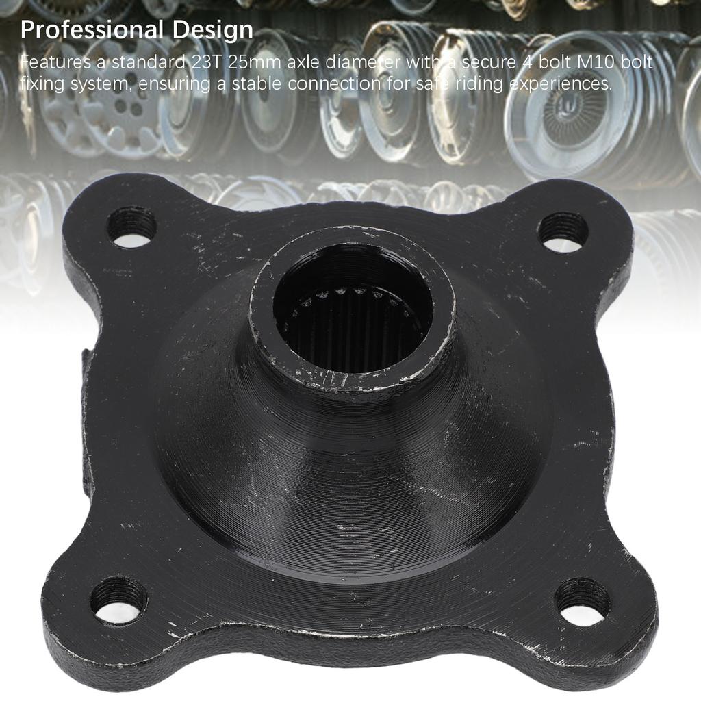 23T 25mm Zadní náboj kola 4 šrouby Zadní náprava Náboje kol Ocelová slitina Ráfek kola Náboj pro 7palcovou pneumatiku kola 50 70 90 110 ccm ATV Quad Motokára