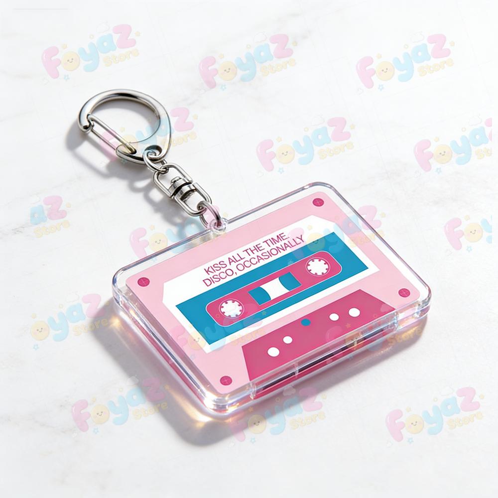 

Kiss All The Time Singer Keychain for Accessories Disco Occasionally Music Together Album Keyrings Jewelry Fans Friends Gifts