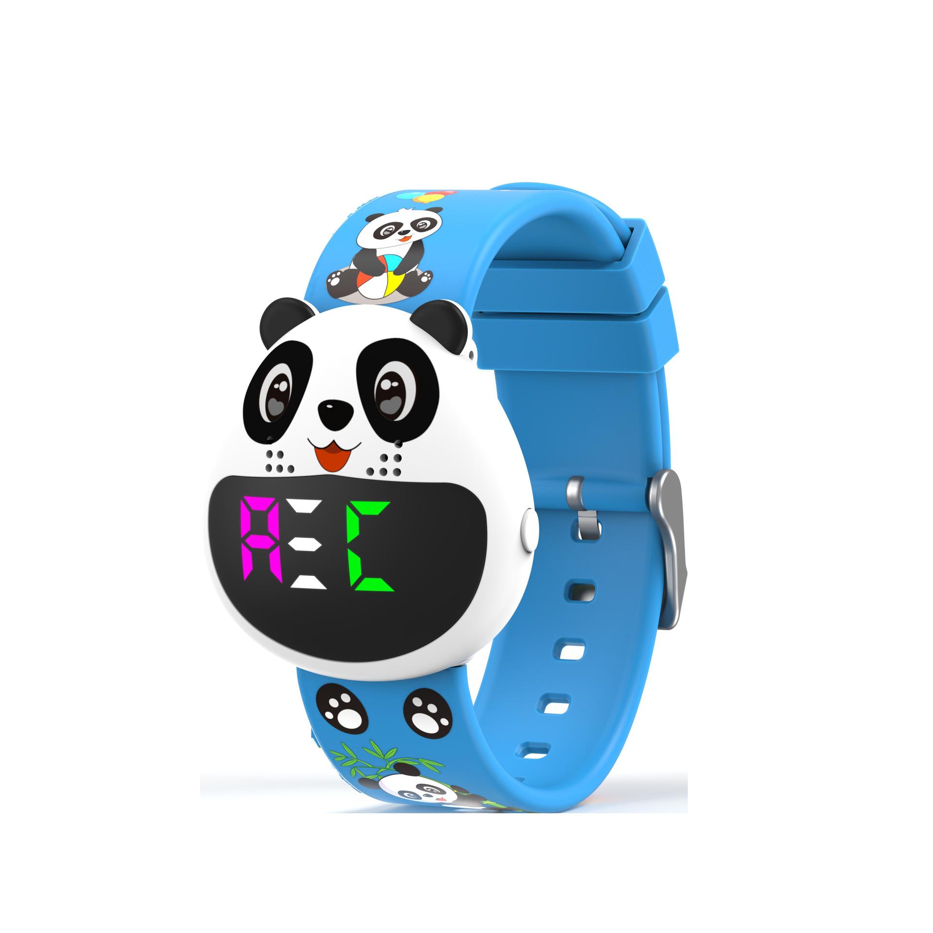 

Часы для приучения к горшку для мальчиков и девочек с 3 таймерами обратного отсчета/16 напоминаниями-будильниками, водонепроницаемые, перезаряжаемые через USB, часы-таймер с пандой синий