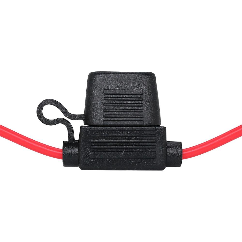 6/10 Pack 14 Gauge AWG Wire Waterproof Inline Fuse Holder for ATC Medium Blade Fuse in Vehicle/Boat/RV/Tractor,10 Inches Long
