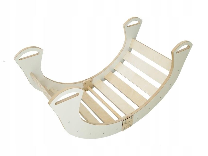Montessori Wooden Rocker For Children White Solid Polish
