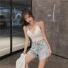 Tank Top Lace V-neck Crop Tops Women Summer Camis Backless Camisole Fashion Bandage Tube Female Sleeveless Cropped Vest