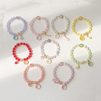 Koreaanse Bloemen Madeliefjes Armbanden Boheemse Kleurrijke Plastic Kralen