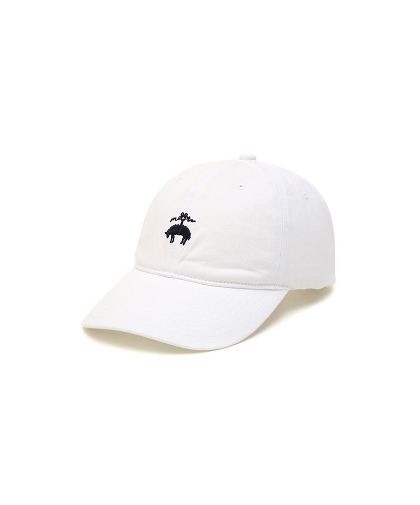 BROOKS BROTHERS [Unisex] Cotton Logo Baseball Cap (White) (Bbacmm7316Aes)