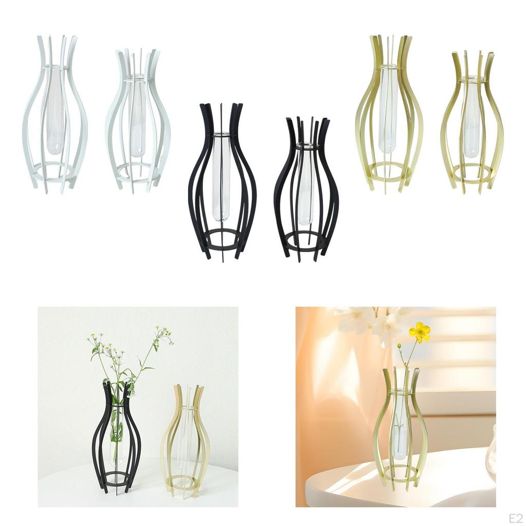 Klares Glasröhren-Blumenvasen-Ästhetischer Topf-Blumenarrangement-Pflanzgefäß-Pflanzenbehälter für