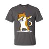 Funny Men's T-Shirt Shiba Inu Dabbing Tops Tees Discount Crew Neck Dance Tshirt Short Sleeve Cotton Casual T Shirt Wholesale