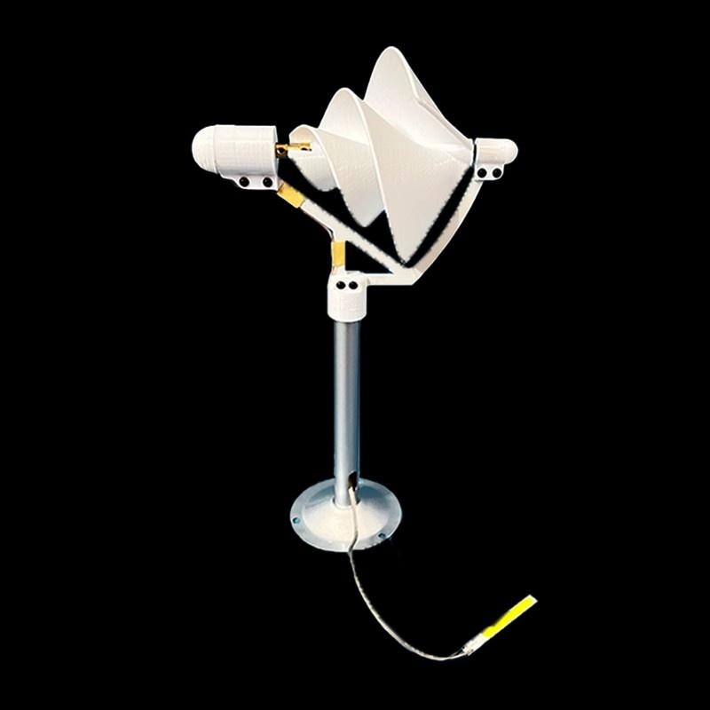 Miniature Spiral Wind Turbine 10W Science Experiment Power Light Model Breeze Start with LED Light 320mm