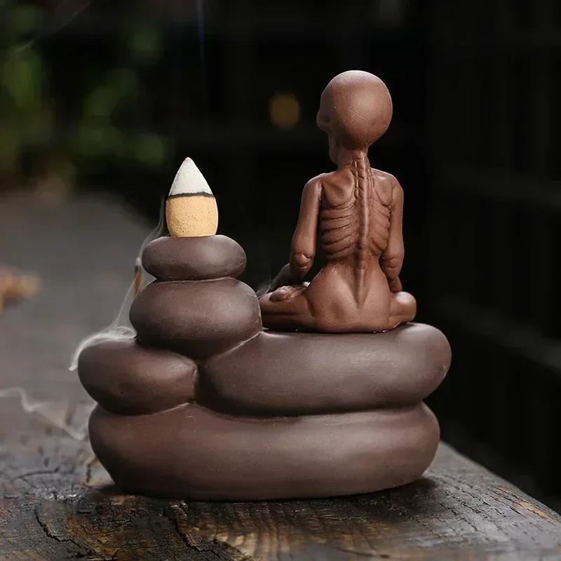 1pc,Halloween Ornament Skull Backflow Incense Burner, Aromatherapy Home Decor Stick Incense Holder(Without Incense)