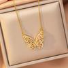 [Titanium Steel] Necklace Women's Copper Micro-inlaid Electroplating Advanced Sense Delicate Clavicle Chain Jewelry