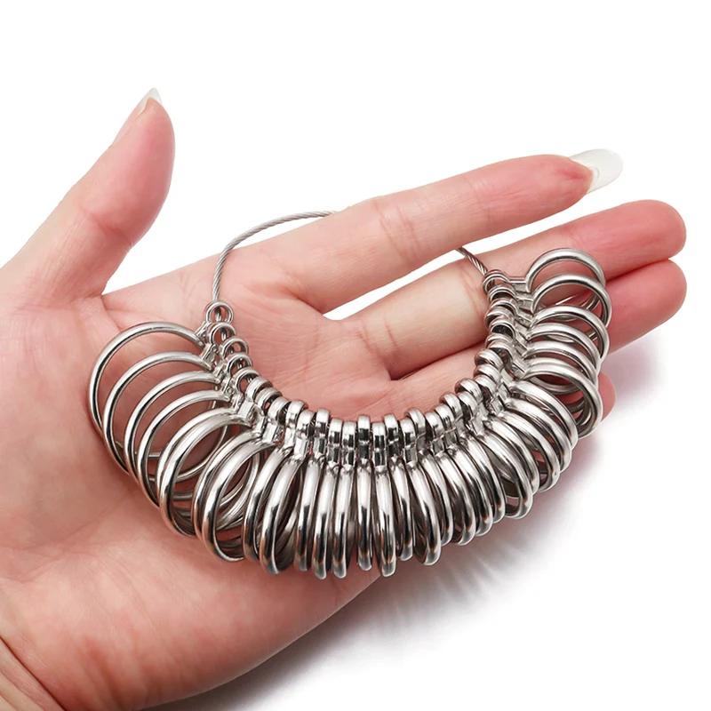 Professional Jewelry Tools Ring Gauge Mandrel Stick Finger Ruler Ring Sizer Measuring HK Size DIY Jewelry Size Sets Metal