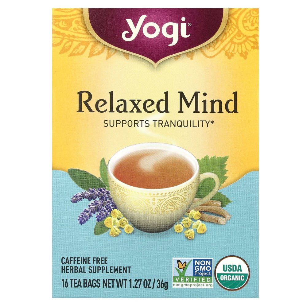 iHerb Yogi Tea Relaxed Mind Caffeine-Free 16 Tea Bags 32g (1.12oz)