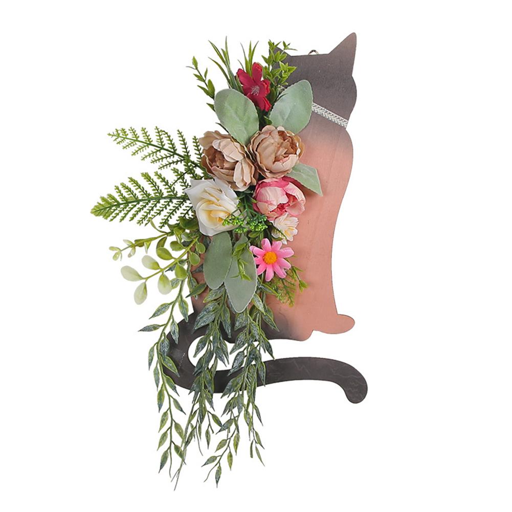 

Кошки, фермерский дом, коттедж, венок, весенне-летний венок, гирлянда, фон, настенная гирлянда для входной двери, уличные украшения для окон
