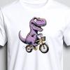 Lustiges T-Rex-Dinosaurier-Fahrradfahrer-Shirt Lässig für Radfahrer Dino-Fans Humorvolles Radfahren vintag