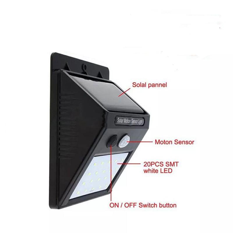 LED Solar Licht Outdoor Solar Lampe mit Motion Sensor Solar Lichter Wasserdicht Sonnenlicht Solar Power für Garten Dekoration