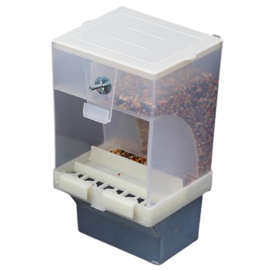 1 Set Bird Feeder Removable Transparent Plastic Parrot Hanging Automatic Feeder Garden Supply