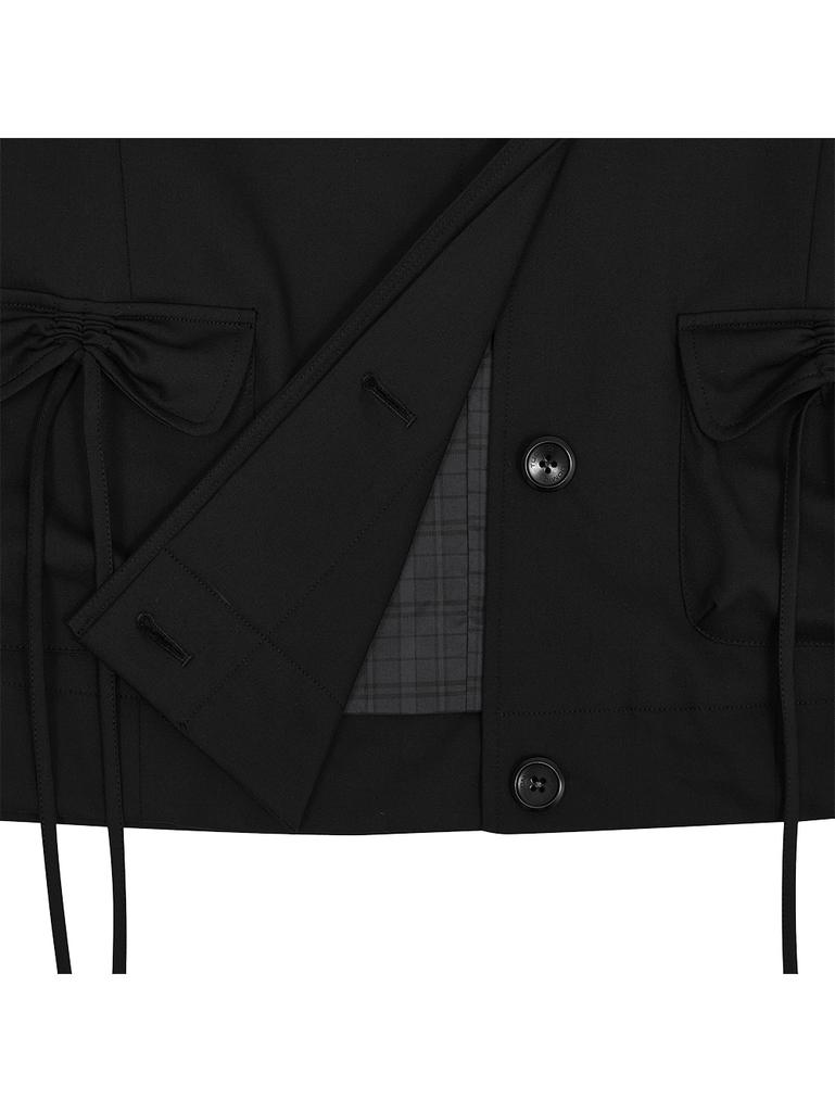 TUOMIO Ribbon Pocket Jacket [Black]