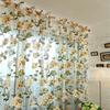 Peony Pattern Curtains Tulle Sheer Modern or Living Room Bedroom Windows Panel Balcony Decor