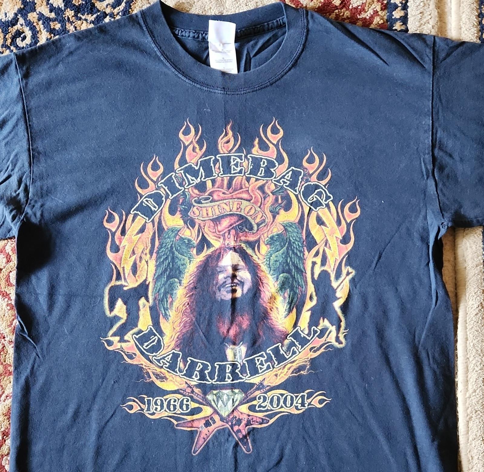 Gildan Heavy Cotton Dimebag Darrell Memorial 2004 T-Shirt Black Unisex T-Shirt S