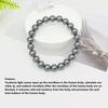 10mm Round Terahertz Beads Bracelet Energy Stone Elastic Flexible Stylish Stretch Bracelet for Men Women