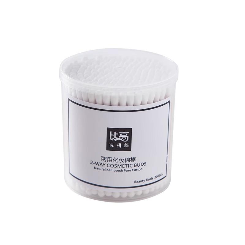 Cotonetes de Algodão de Ponta Dupla para Desinfecção Descartável na Remoção de Maquilhagem