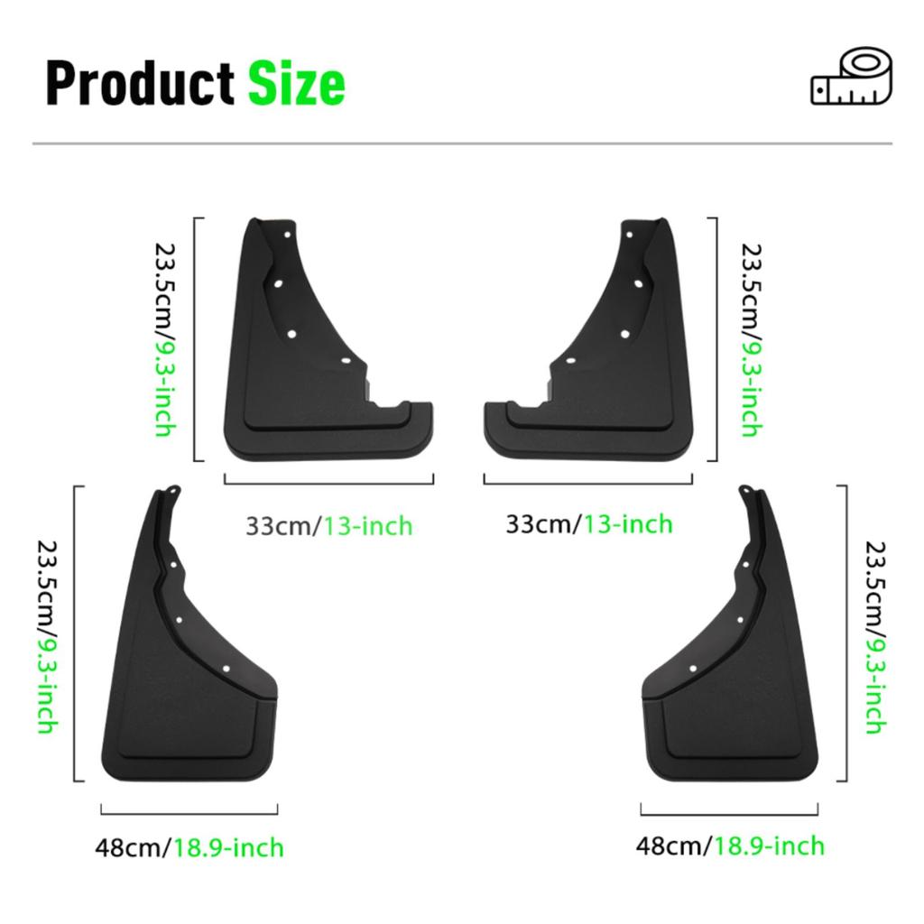 4PCS Car Mud Flaps Splash Guards Mudguards Car Mud Flaps Compatible with Ford Bronco Sport