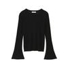 Proportion Body Dressing Ecru Random Rib Sheer Flare Sleeve Knit Sweater Women's