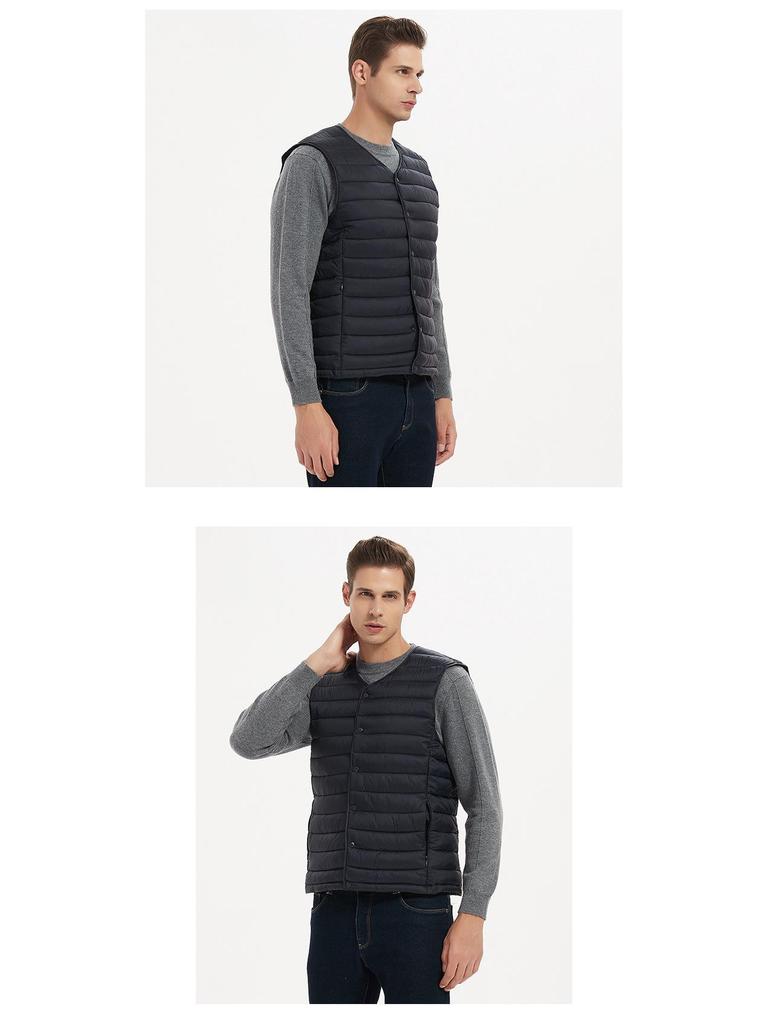 Leichte Herren-Heizweste aus Daunenbaumwolle - Warme Winteroberbekleidung