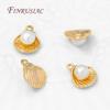 18K Gold Plated Shell Charms For Jewelry Making Supplies,Fashion Pendants For Earrings,Handmade DIY Accessories