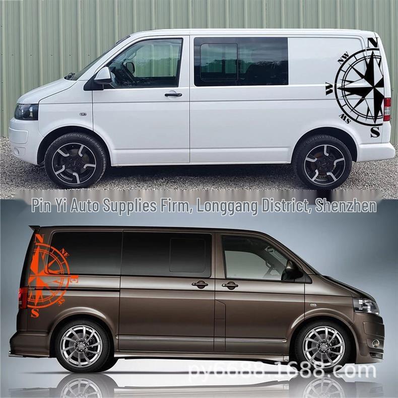 X-275: Fits all Volkswagen models like VW UP, van, campervan, caravan, pickup truck; compass sticker.